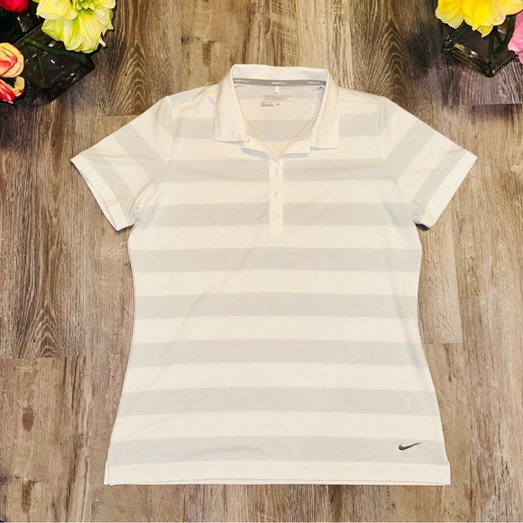 Nike dri-fit golf polo striped shirt - Picture 1 of 7